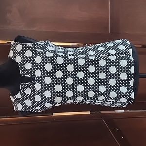 TALBOTS Petite Dancing Dots Cotton Blend Shell Size SP